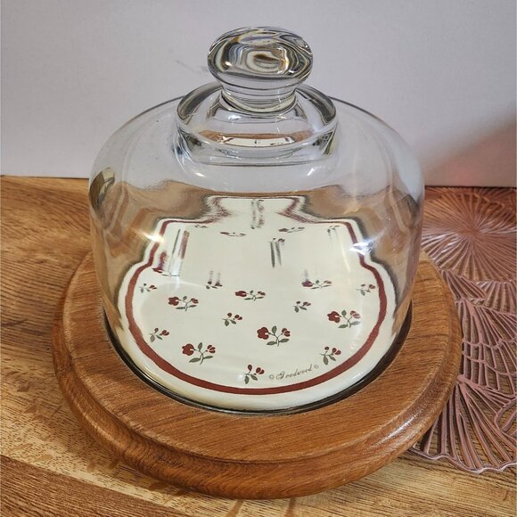 Vintage Teak Wood Cheese Board with Cloche Lid, Goodwood - Picture 1 of 9